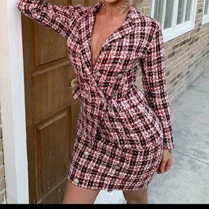 New!!!! Red Tweed Blazer and Skirt Set